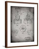 PP880-Faded Grey Hole Saw Patent Poster-Cole Borders-Framed Giclee Print