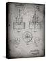 PP880-Faded Grey Hole Saw Patent Poster-Cole Borders-Stretched Canvas