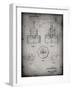 PP880-Faded Grey Hole Saw Patent Poster-Cole Borders-Framed Giclee Print