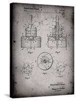 PP880-Faded Grey Hole Saw Patent Poster-Cole Borders-Stretched Canvas