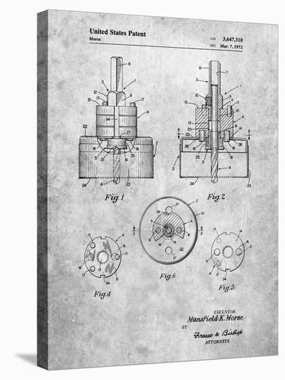 PP880-Slate Hole Saw Patent Poster-Cole Borders-Stretched Canvas