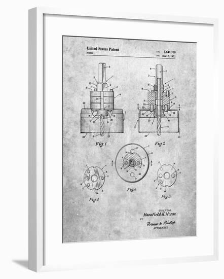 PP880-Slate Hole Saw Patent Poster-Cole Borders-Framed Giclee Print