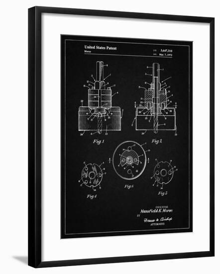PP880-Vintage Black Hole Saw Patent Poster-Cole Borders-Framed Giclee Print
