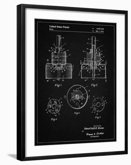 PP880-Vintage Black Hole Saw Patent Poster-Cole Borders-Framed Giclee Print