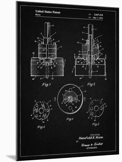 PP880-Vintage Black Hole Saw Patent Poster-Cole Borders-Mounted Giclee Print