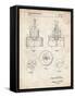 PP880-Vintage Parchment Hole Saw Patent Poster-Cole Borders-Framed Stretched Canvas