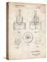 PP880-Vintage Parchment Hole Saw Patent Poster-Cole Borders-Stretched Canvas