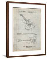 PP888-Antique Grid Parchment Ibanez Pro 540RBB Electric Guitar Patent Poster-Cole Borders-Framed Giclee Print