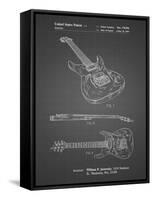 PP888-Black Grid Ibanez Pro 540RBB Electric Guitar Patent Poster-Cole Borders-Framed Stretched Canvas