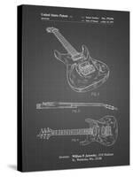 PP888-Black Grid Ibanez Pro 540RBB Electric Guitar Patent Poster-Cole Borders-Stretched Canvas