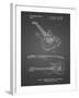 PP888-Black Grid Ibanez Pro 540RBB Electric Guitar Patent Poster-Cole Borders-Framed Giclee Print