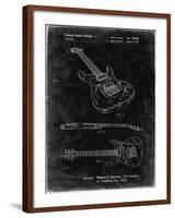 PP888-Black Grunge Ibanez Pro 540RBB Electric Guitar Patent Poster-Cole Borders-Framed Giclee Print