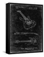 PP888-Black Grunge Ibanez Pro 540RBB Electric Guitar Patent Poster-Cole Borders-Framed Stretched Canvas