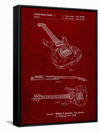 PP888-Burgundy Ibanez Pro 540RBB Electric Guitar Patent Poster-Cole Borders-Framed Stretched Canvas