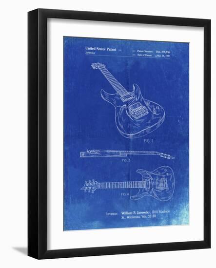 PP888-Faded Blueprint Ibanez Pro 540RBB Electric Guitar Patent Poster-Cole Borders-Framed Giclee Print