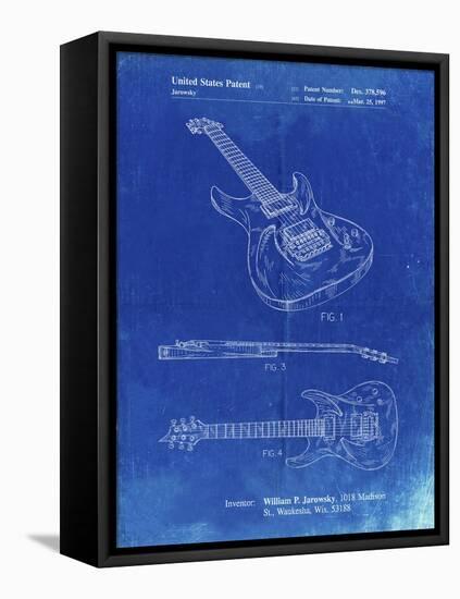 PP888-Faded Blueprint Ibanez Pro 540RBB Electric Guitar Patent Poster-Cole Borders-Framed Stretched Canvas