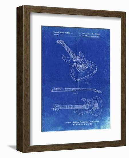 PP888-Faded Blueprint Ibanez Pro 540RBB Electric Guitar Patent Poster-Cole Borders-Framed Giclee Print