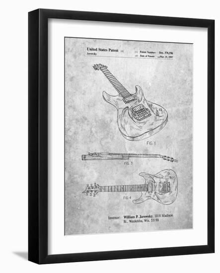 PP888-Slate Ibanez Pro 540RBB Electric Guitar Patent Poster-Cole Borders-Framed Giclee Print