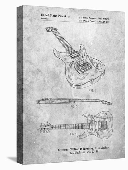 PP888-Slate Ibanez Pro 540RBB Electric Guitar Patent Poster-Cole Borders-Stretched Canvas