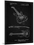 PP888-Vintage Black Ibanez Pro 540RBB Electric Guitar Patent Poster-Cole Borders-Mounted Giclee Print