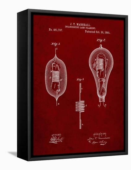 PP889-Burgundy Ibanez Pro 540RBB Electric Guitar Patent Poster-Cole Borders-Framed Stretched Canvas