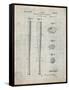 PP89-Antique Grid Parchment Vintage Baseball Bat 1939 Patent Poster-Cole Borders-Framed Stretched Canvas