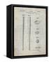 PP89-Antique Grid Parchment Vintage Baseball Bat 1939 Patent Poster-Cole Borders-Framed Stretched Canvas