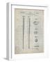 PP89-Antique Grid Parchment Vintage Baseball Bat 1939 Patent Poster-Cole Borders-Framed Giclee Print