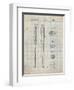 PP89-Antique Grid Parchment Vintage Baseball Bat 1939 Patent Poster-Cole Borders-Framed Giclee Print