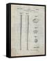 PP89-Antique Grid Parchment Vintage Baseball Bat 1939 Patent Poster-Cole Borders-Framed Stretched Canvas