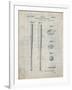 PP89-Antique Grid Parchment Vintage Baseball Bat 1939 Patent Poster-Cole Borders-Framed Giclee Print