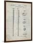 PP89-Antique Grid Parchment Vintage Baseball Bat 1939 Patent Poster-Cole Borders-Framed Giclee Print