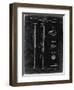 PP89-Black Grunge Vintage Baseball Bat 1939 Patent Poster-Cole Borders-Framed Giclee Print