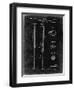 PP89-Black Grunge Vintage Baseball Bat 1939 Patent Poster-Cole Borders-Framed Giclee Print