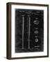 PP89-Black Grunge Vintage Baseball Bat 1939 Patent Poster-Cole Borders-Framed Giclee Print
