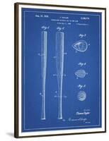 PP89-Blueprint Vintage Baseball Bat 1939 Patent Poster-Cole Borders-Framed Premium Giclee Print