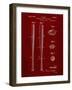 PP89-Burgundy Vintage Baseball Bat 1939 Patent Poster-Cole Borders-Framed Premium Giclee Print