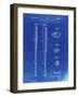 PP89-Faded Blueprint Vintage Baseball Bat 1939 Patent Poster-Cole Borders-Framed Giclee Print