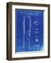 PP89-Faded Blueprint Vintage Baseball Bat 1939 Patent Poster-Cole Borders-Framed Giclee Print