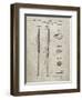 PP89-Sandstone Vintage Baseball Bat 1939 Patent Poster-Cole Borders-Framed Giclee Print