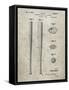 PP89-Sandstone Vintage Baseball Bat 1939 Patent Poster-Cole Borders-Framed Stretched Canvas