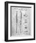 PP89-Slate Vintage Baseball Bat 1939 Patent Poster-Cole Borders-Framed Giclee Print