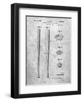 PP89-Slate Vintage Baseball Bat 1939 Patent Poster-Cole Borders-Framed Premium Giclee Print