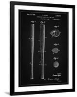 PP89-Vintage Black Vintage Baseball Bat 1939 Patent Poster-Cole Borders-Framed Giclee Print