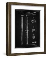 PP89-Vintage Black Vintage Baseball Bat 1939 Patent Poster-Cole Borders-Framed Giclee Print