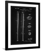 PP89-Vintage Black Vintage Baseball Bat 1939 Patent Poster-Cole Borders-Framed Giclee Print