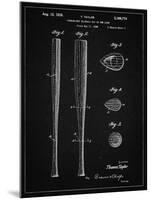 PP89-Vintage Black Vintage Baseball Bat 1939 Patent Poster-Cole Borders-Mounted Giclee Print