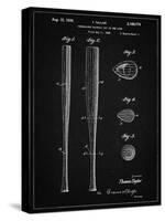 PP89-Vintage Black Vintage Baseball Bat 1939 Patent Poster-Cole Borders-Stretched Canvas