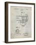 PP891-Antique Grid Parchment Indian Motorcycle Carburetor Patent Poster-Cole Borders-Framed Giclee Print