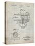 PP891-Antique Grid Parchment Indian Motorcycle Carburetor Patent Poster-Cole Borders-Stretched Canvas